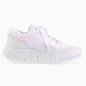 Chloe Nama White Platform Sneakers